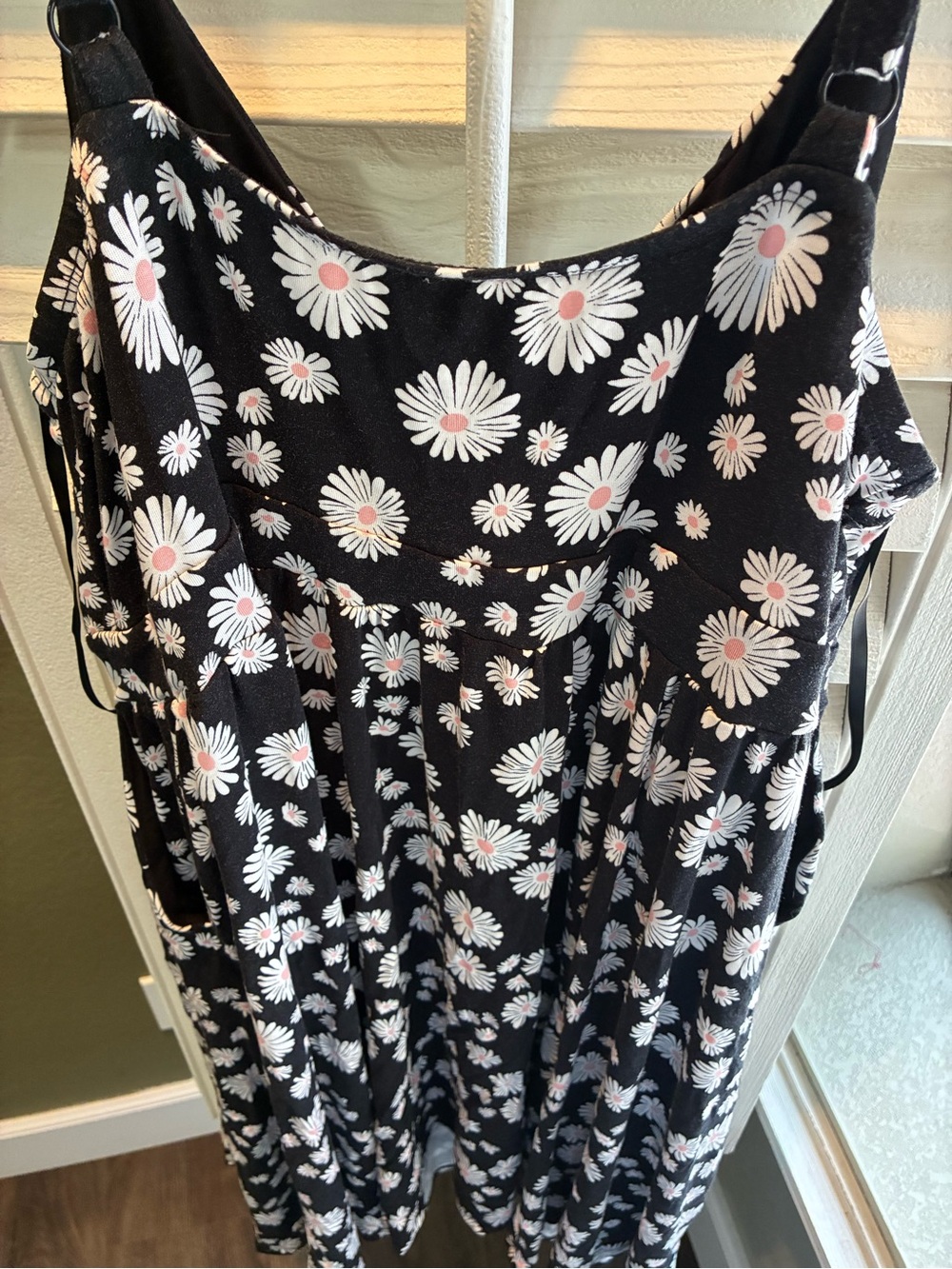 torrid Black Daisy Tie-Front Midi Dress with White Florals - Picture 11 of 13